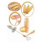 Spiral Patates Dilimleyici Çubukta Patates Cips Yapma Aparatı Patates Şiş