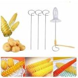 Spiral Patates Dilimleyici Seti, Paslanmaz Çelik Şişler Ile Patates Twister Makinesi