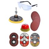 Spiral Taşlama Cırt Zımpara Metal Kesme Diski Tel Fırça Seti 22 Parça 6120set