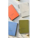 Spiralli 80 Yaprak Çizgisiz A5 Defter, Not Defteri, Okul Defteri, 4 Farklı Renk Seçeneği (01 Light Grey)