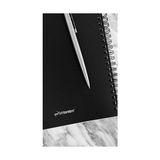 Spiralli Defter, Siyah Kapaklı, A5 Boyutunda (15X21 Cm), 100 Yaprak (Kareli)