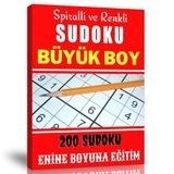 Spiralli ve Renkli Büyük Boy Sudoku Kitabı - Renkli Enine Boyuna Eğitim