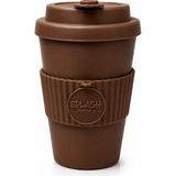 Splash Kahve Bardagi Kahve Mug Sunum Bardağı Soğuk Içecek Bardağı Ice Latte Bardağı Soğuk Kahve Bardağı Termos - Kahverengi - 350 ml