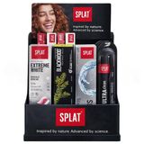 Splat Diş Macunu Masa Üstü Stant 30'lu - Blackwood 75 ml 6 Adet - Extreme White 75 ml 6 Adet + White Plus 100 ml 6 Adet + Biocalcium 100 ml 6 Adet + Fırça 6 Adet