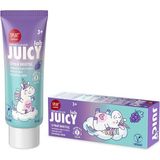 SPLAT Juıcy Lab +3 Yaş Üzümlü Çocuk Diş Macunu Renkli Simli, Doğal Macun (Çürüğe karşı yardımcı)