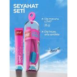 SPLAT Love Seyahat Seti Diş Macunu 25 gr Diş Fırçası Katlanabilir Seyahat Diş Bakım Seti - 1 paket