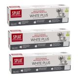 Splat White Plus Diş Macunu 3 Adet - Beyazlatıcı florürlü, kahve çay tütün lekelerine karşı, 100 ml