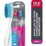 SPLAT Whitening Orta Sertlikte Diş Fırçası 2 Adet Doğal Beyazlık İçin Güvenli Temizlik