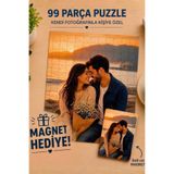spldizayn Kişiye Özel 99 Parça A4 Boy Puzzle ve Hediye Magnet