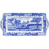 Spode Blue Italian Dikdörtgen Porselen Tepsi - Mavi - Beyaz - Standart