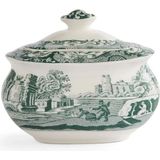 Spode Heritage Green Italian Porselen Şekerlik - Mavi - Beyaz - Standart