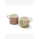 Spode x Morris & Co. Fruit Hsuckle 2'li Porselen Kupa Seti 340 ml