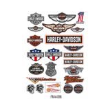 Sponsor Harley Davıdson Ekipman Kask Motorsiklet Sticker Seti 01