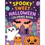 Spooky Sweet Kawaii Halloween Coloring Book: A Fun and Relaxing Coloring Book with Cute Spooky Designs for Stress Relief, Kids, Teens, and Adults