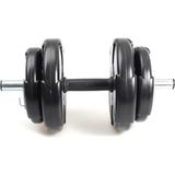 Spor 15 kg Dambıl Seti Vücut Geliştirme Aleti A+ Kalite Plastik ve Beton Dolgu Özellikli