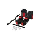 Spor 60 kg Z Barli Dambıl - Ağırlık - Halter - Vücut Geliştirme Seti Kirmizi Kapaklı