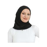Spor Başörtüsü Kadın Hazır Giyim Türban Viskon Eşarp Şal Black