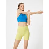 Spor Biker Tayt Standart Bel Slim Fit