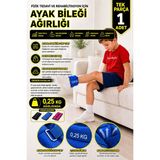 Spor Byfit 0,25 kg (250 Gr.) Fizik Tedavi Rehabilitasyon Kuvvet ve Güç Egzersizleri Için Kum Bilek Ağırlığı - Tek Parça - Mavi