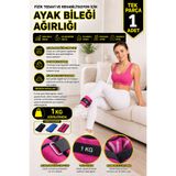 Spor Byfit 1 Kg Fizik Tedavi Rehabilitasyon Kuvvet ve Güç Egzersizleri için Kum Bilek Ağırlığı - TEK PARÇA