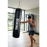 Spor Byfit 120 Cm X 35 Cm Siyah Zincirli Boks Torbası - Dolu