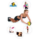 Spor Byfit Ab-wheel Karın Kası Tekeri + Denge Topu + Band + Atlama Ipi + Kemer - 5'li Set