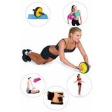 Spor Byfit Ab-Wheel Karın Kası Tekeri + Denge Topu + Pilates Bandı + Atlama Ipi + Termal Kemer - 5'li Set