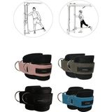 Spor Byfit Ayak Bilek Kayışı D-Ring Fitness Ağırlık Çekiş Aparatı - Mavi
