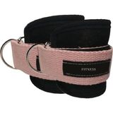 Spor Byfit Ayak Bilek Kayışı D-Ring Fitness Ağırlık Çekiş Aparatı - Pembe