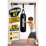 Spor Byfit Çocuk Siyah Boks Kum Torbası Ve Barfiks Asma Demiri 53 Cm X 20 Cm