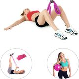 Spor Byfit Kol, Bacak, Basen Sıkılaştırıcı Alet Pembe + Denge Topu + Pilates Bandı - 3'lü Set