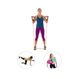 Spor Byfit Yüksek Sert Tutacaklı Egzersiz Direnç Lastiği Pilates Denge Topu 2 Li Set