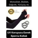 Spor Esnek Uzun Kol Anti UV Güneş Koruyucu Kol Kılıfı Bisiklet Motosiklet Koşu Kolluk Tesettür
