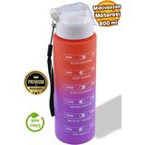 Spor Kamp Matarası 800 ml Bpa Içermez Çocuk Sporcu Su Şişesi Sızdırmaz Pipetsiz Suluk Yeşil Mor. - Turuncu - Mor - Standart