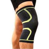 Spor Koşu Bisiklet Diz Desteği Parantez Elastik Naylon Spor Sıkıştırma Dizlik Pedi - Siyah - Yeşil - Standart