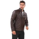 Spor Model Erkek Deri Mont Fındık Renk - 01 Siyah