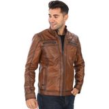 Spor Model Erkek Deri Mont Taba Renk - 01 Siyah - XL