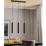 SPOR MODERN LED AVİZE MASA ÜSTÜ SIRALI AMPUL DAHİLDİR LED AVİZE MYL00270011siyah