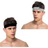 Spor Saç Bandı 2li Sporcu Erkek Kafa Bandı Headband Tenis Gym Ter Bantı Fitness Saç Bantları Y - Genel