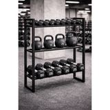 Spor Salonu Ağırlık Sehpası Demir Malzeme ile Dayanıklı ve Modern Tasarım - Dumbbell, Kettlebell ve Halter Standı