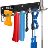 Spor Salonu Depolama Rafı, Halter Duvara Montaj, Garaj Spor Salonu Bar Ekipmanları Duvar Rafı, Olimpik Halter Askısı, Direnç Bantları için Yerden Tasarruflu Spor Salonu Aksesuarları, Atlama Halatları,