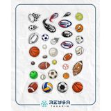 Spor Topları Sticker Set 1 15 Parça Telefon, Tablet, Defter, Laptop Sticker