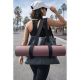 Spor ve Casual Kullanım Için Denim Yoga Matı Bölmeli Çanta / El Yapımı & Dayanıklı - Gri