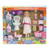 Spor35 02452 Cindy Doll Bebek Lavabo ve Temizlik Seti Kız Erkek Çocuk Oyuncak Eğitici Oyuncaklar