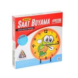 Spor35 5302 KumToys, Ahşap Saat Boyama Kız Erkek Çocuk Oyuncak Eğitici Oyuncaklar