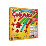 Spor35 5462 KumToys, Bambu Çubuklar - 300 parça / +3 yaş Kız Erkek Çocuk Oyuncak Eğitici Oyuncaklar