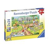 Spor35 78134 Hayvanat Bahçesi 2x24 parça Ravensburger Puzzle Kız Erkek Çocuk Oyuncak Eğitici Oyuncaklar