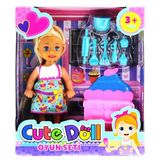 Spor35 Cute Doll Mini Bebek Mutfak Oyun Seti Kız Erkek Çocuk Oyuncak Eğitici Oyuncaklar
