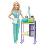 Spor35 GKH23 Barbie Bebek Doktoru - Sarışın Kız Erkek Çocuk Oyuncak Eğitici Oyuncaklar