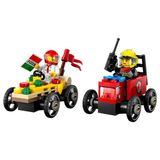 Spor35 LEGO City Pizza Arabası İtfaiye Kamyonuna Karşı Yarış Arabası Paketi 60458 Kız Erkek Çocuk Oyuncak E